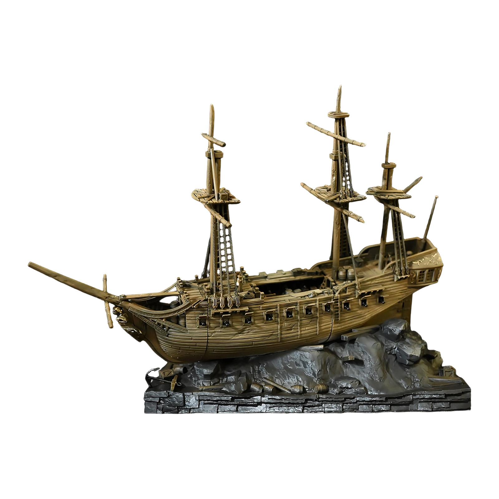 Aquarium Marina - Sunken Sailing Ship Aquarium Ornament Resin