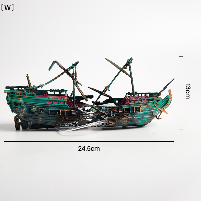Aquarium Marina - 〔W〕Aquarium Fish Tank Landscape Pirate Ship