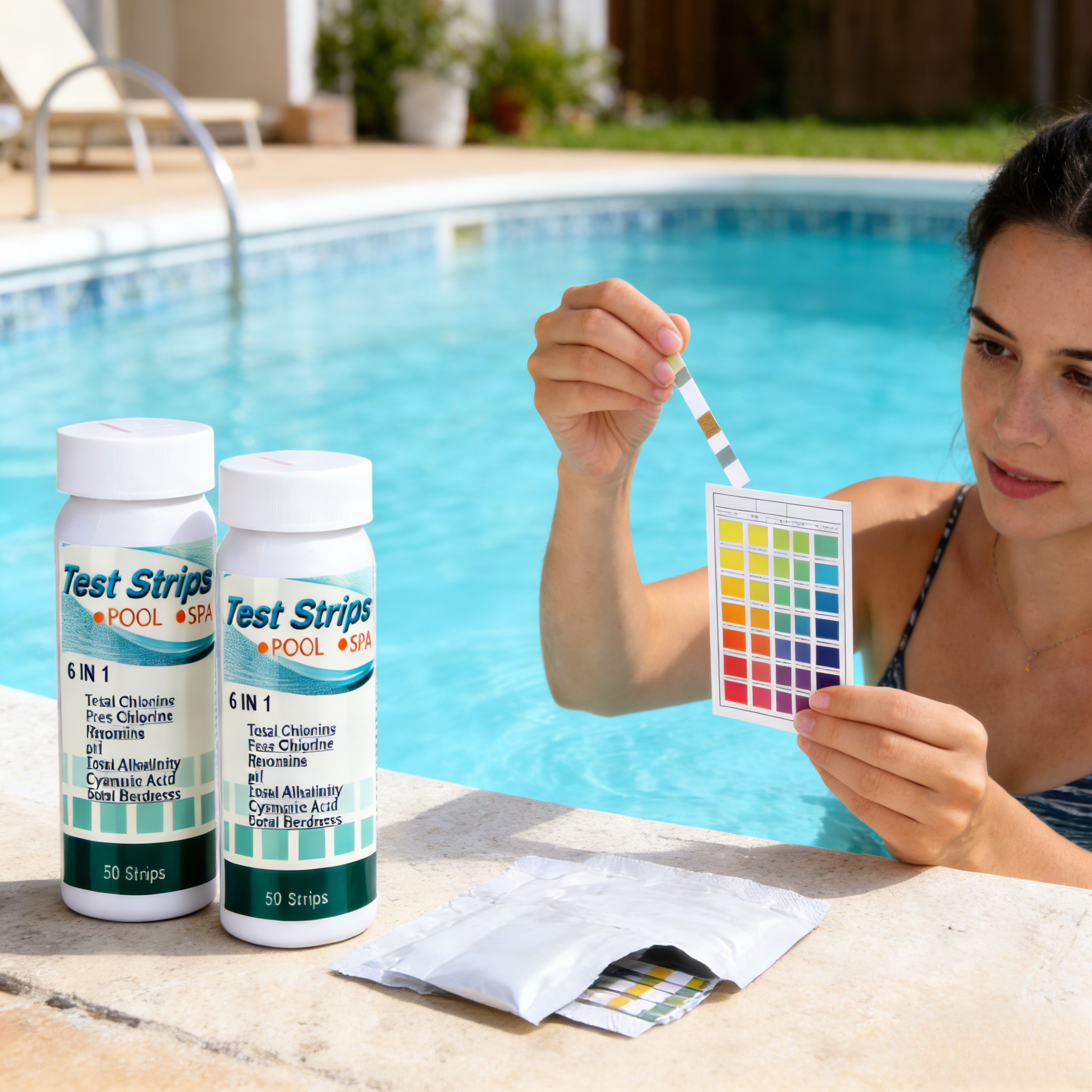 6 in 1 Pool Water Test Strips, - Marine Aquarium Water Testing ulasan dan harga