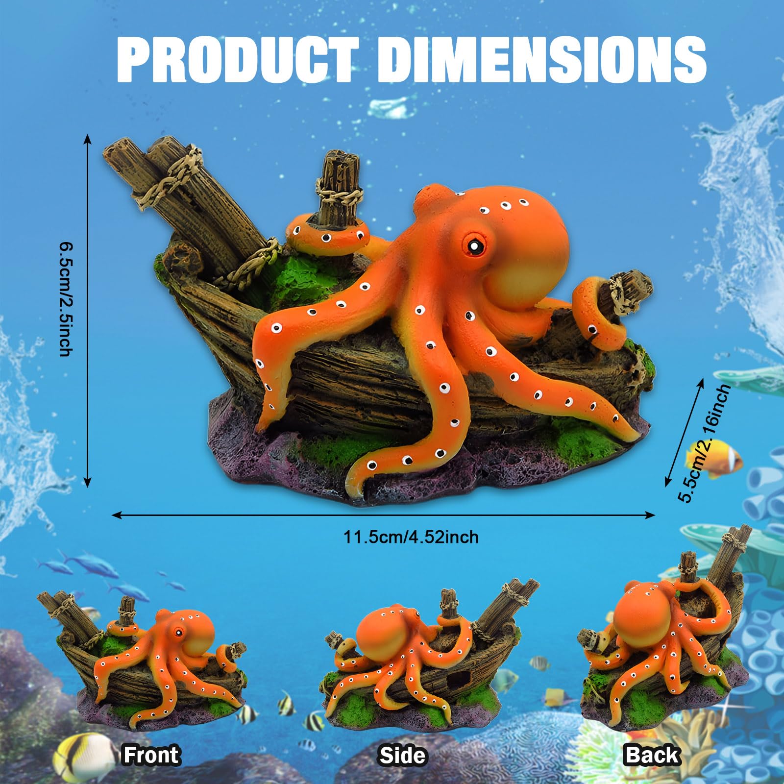 Resin Octopus Statue Ornaments - Marine Aquarium For Sale ulasan dan harga