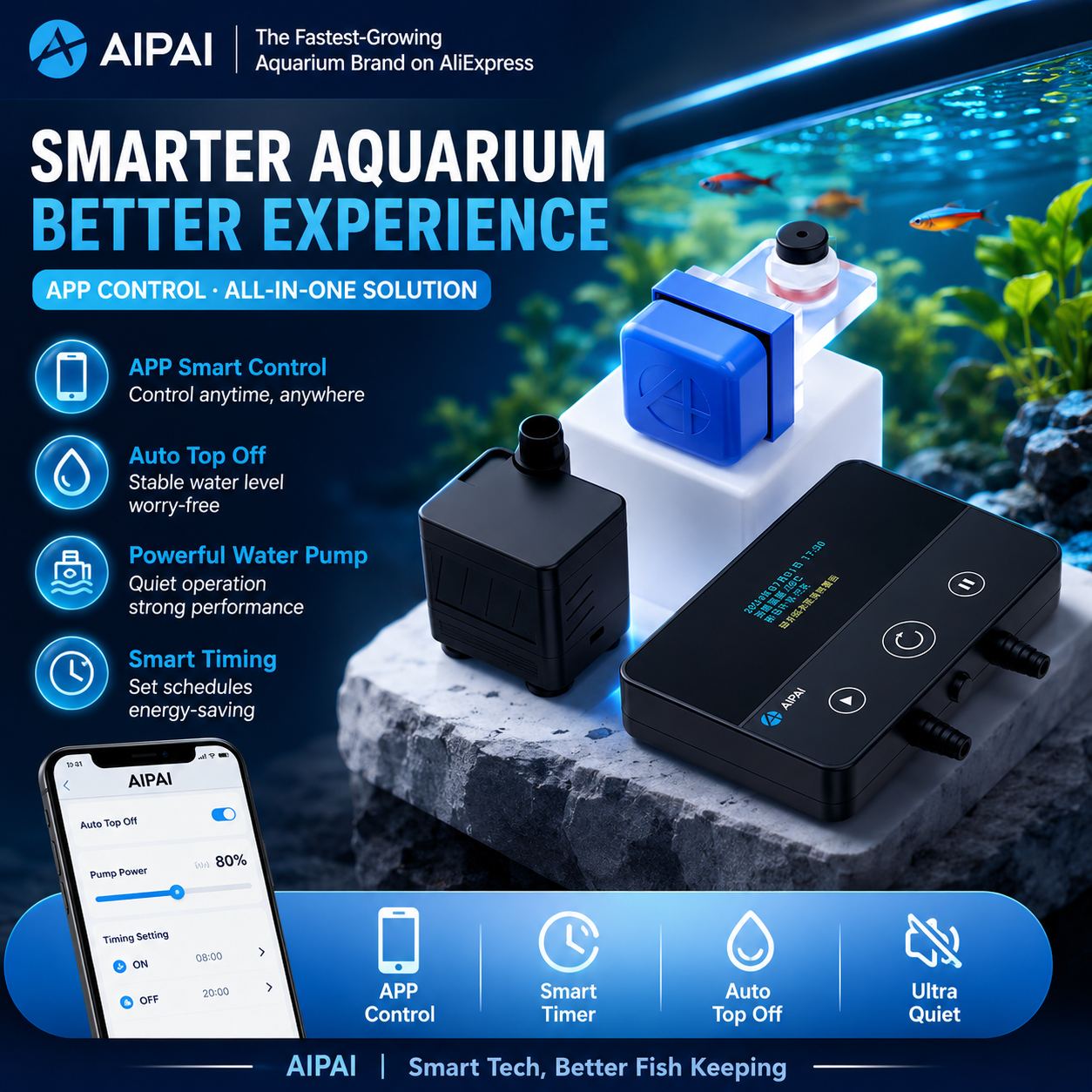 AIPAI Smart ATO System Auto To - Marine Aquarium Auto Top Up ulasan dan harga
