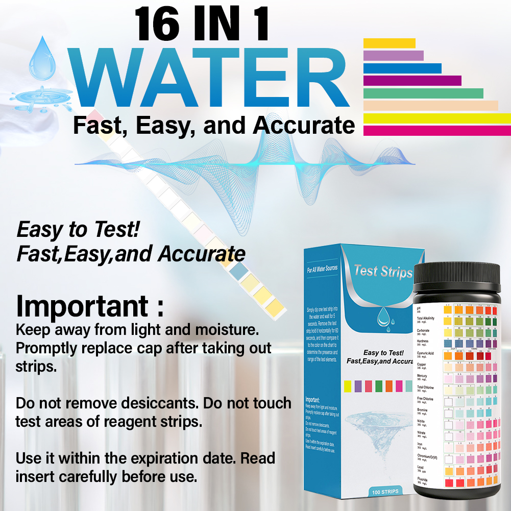 Yieryi 16 in 1 Water Test Stri - Marine Aquarium Water Testing ulasan dan harga