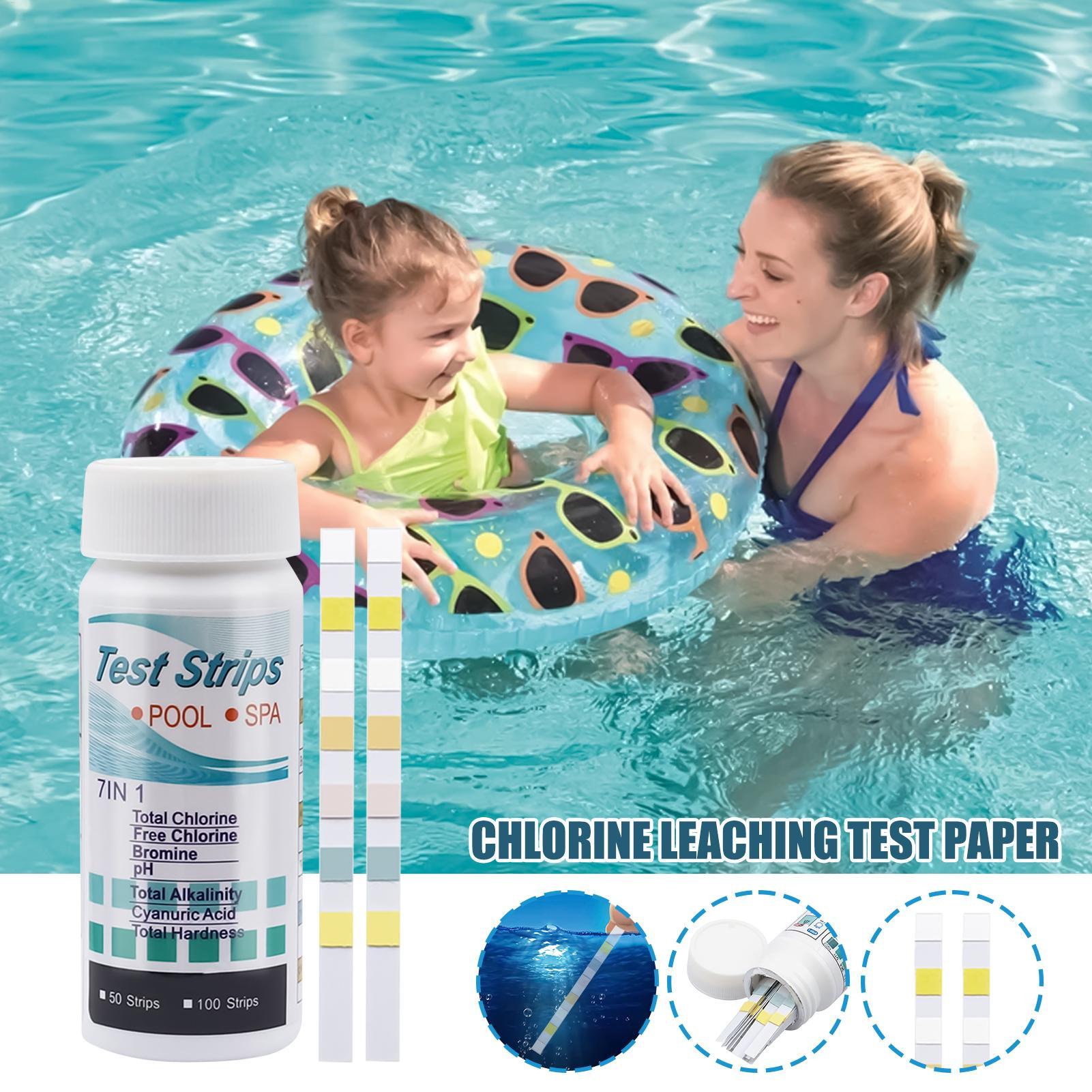 100pcs 7 in 1 Chlorine/PH/Alka - Marine Aquarium Water Testing ulasan dan harga