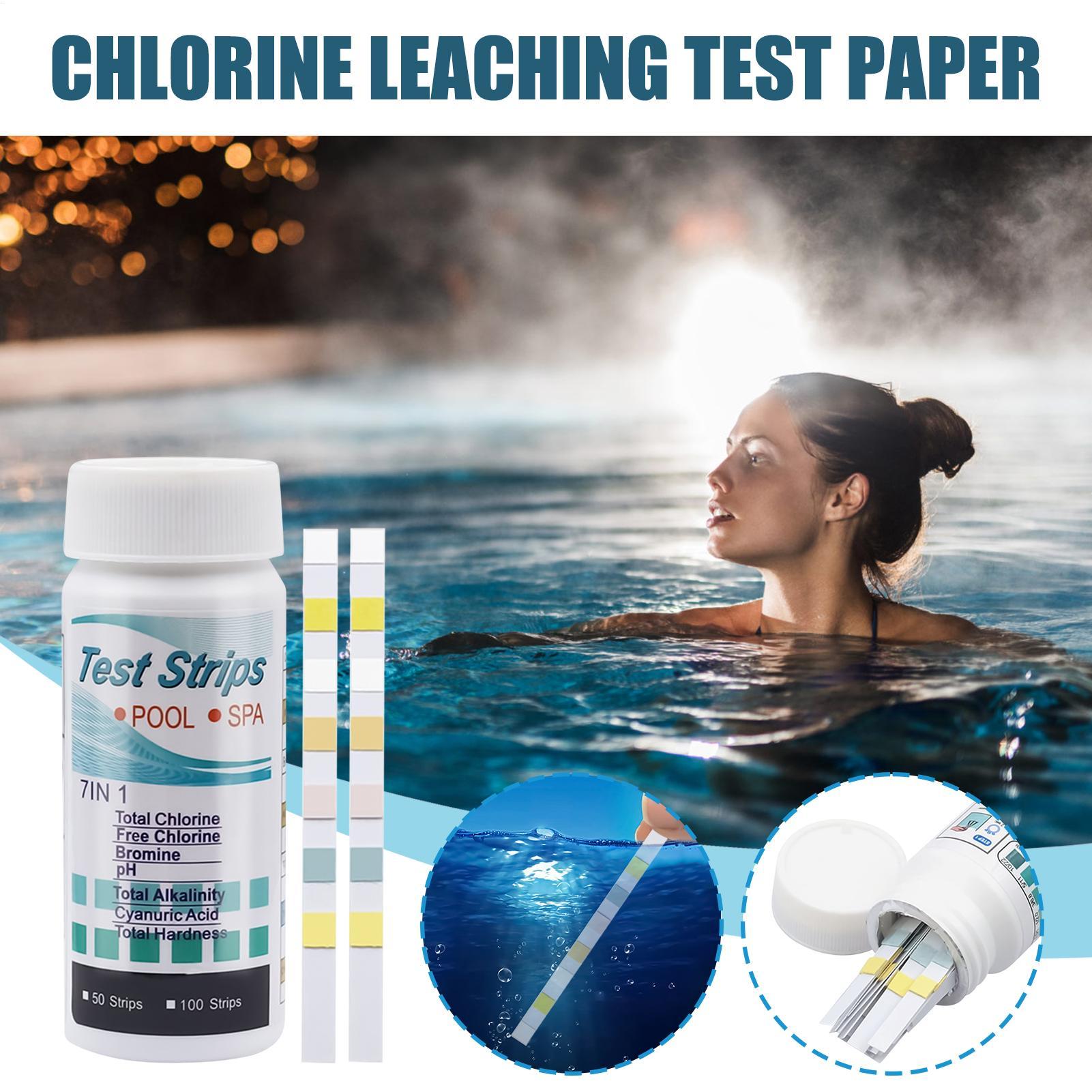 100pcs 7 in 1 Chlorine/PH/Alka - Marine Aquarium Water Testing ulasan dan harga