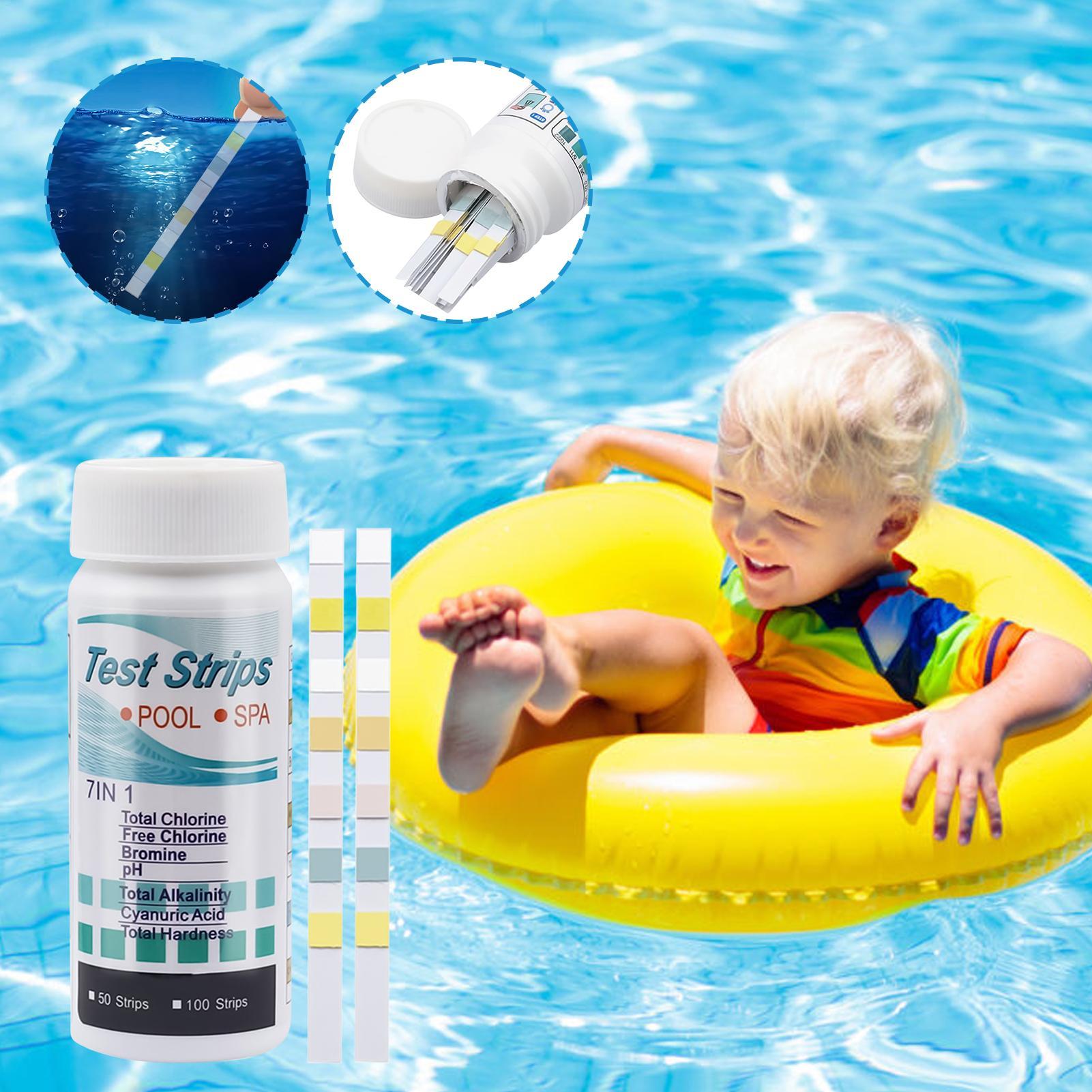100pcs 7 in 1 Chlorine/PH/Alka - Marine Aquarium Water Testing ulasan dan harga