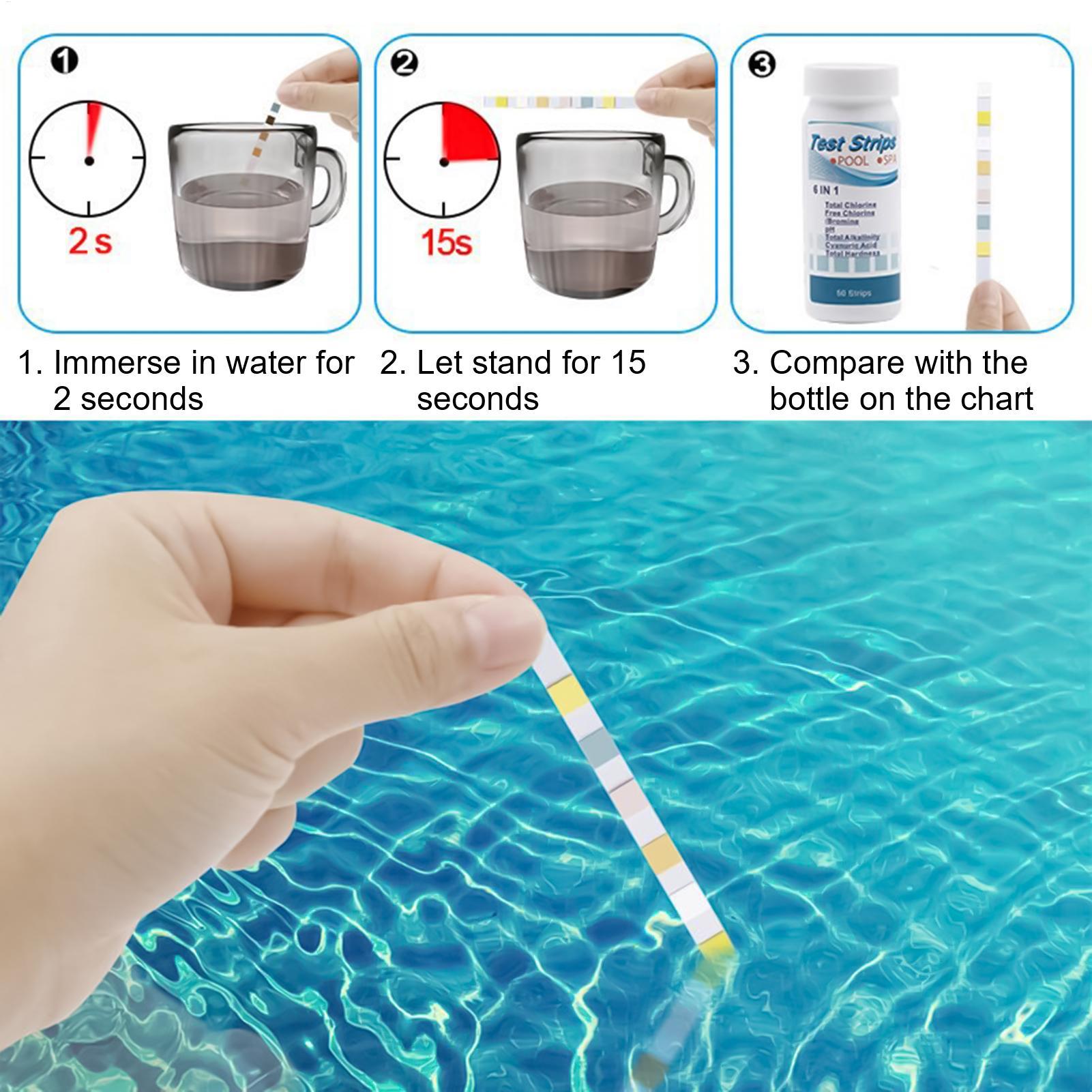100pcs 7 in 1 Chlorine/PH/Alka - Marine Aquarium Water Testing ulasan dan harga