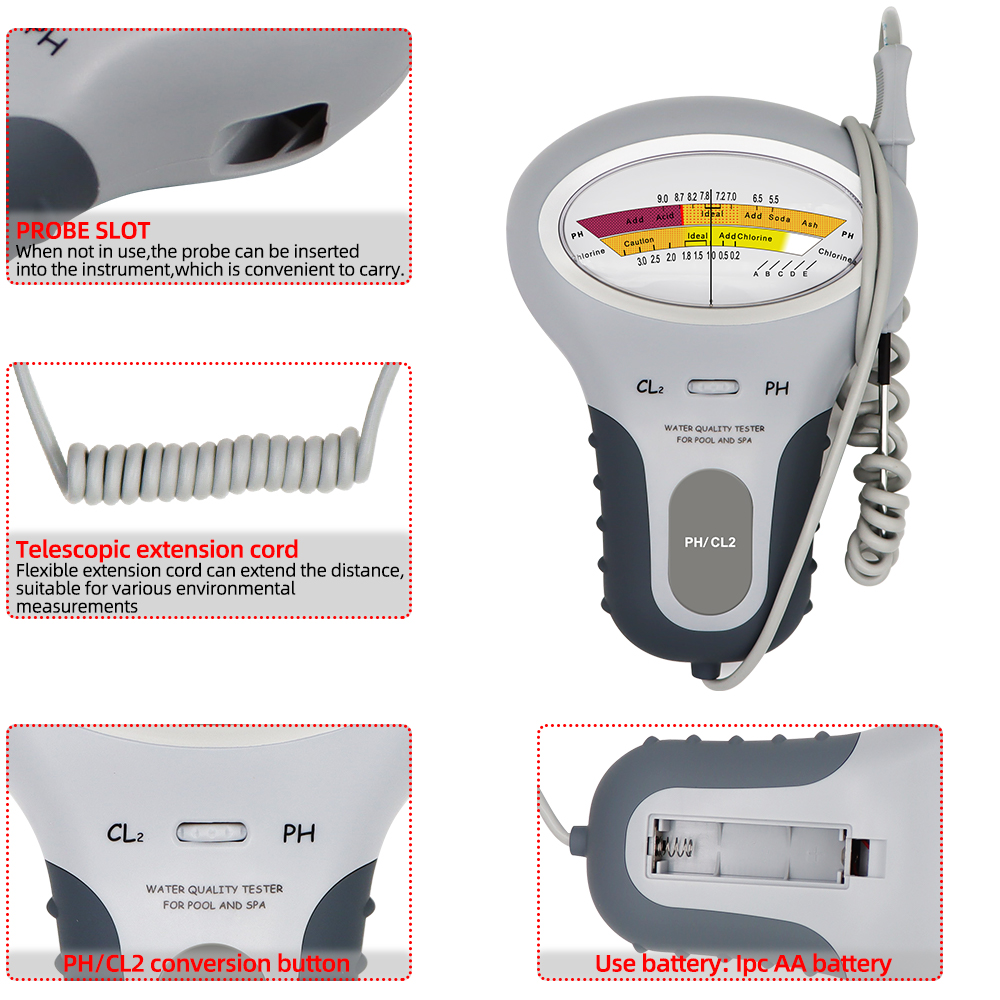 2 in 1 PH Chlorine Meter Chlor - Marine Aquarium Water Testing ulasan dan harga