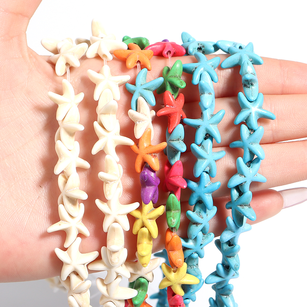 35pcs Colorful Starfish Beads  - Aquarium Marine Stone ulasan dan harga
