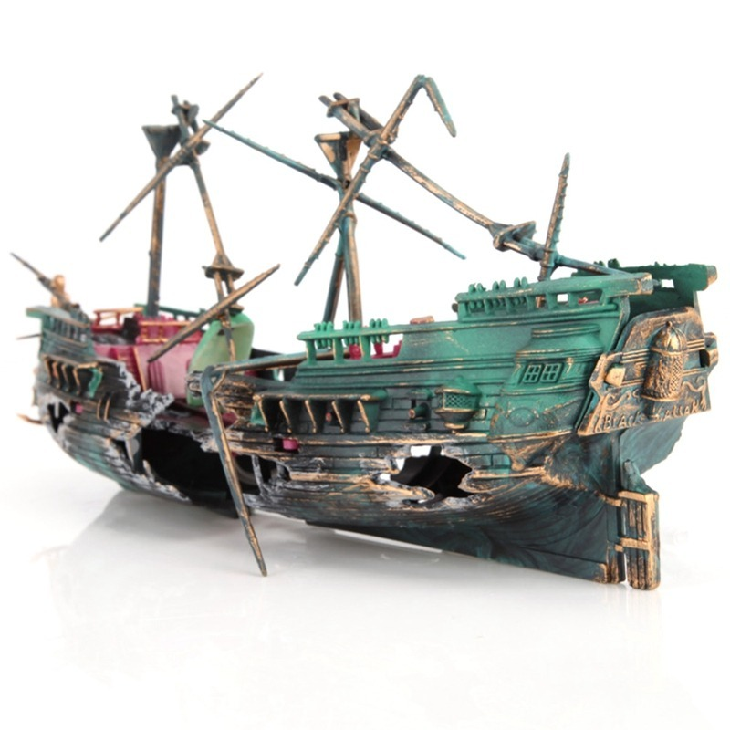 Large Aquarium Decoration Boat - Aquarium Marina ulasan dan harga