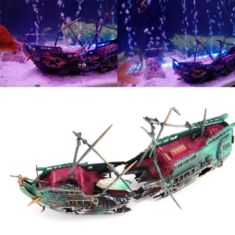 Large Aquarium Decoration Boat - Aquarium Marina ulasan dan harga
