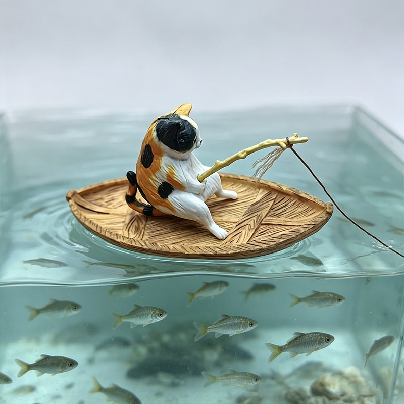 Creative Cat Fishing Boat Aqua - Aquarium Marina ulasan dan harga