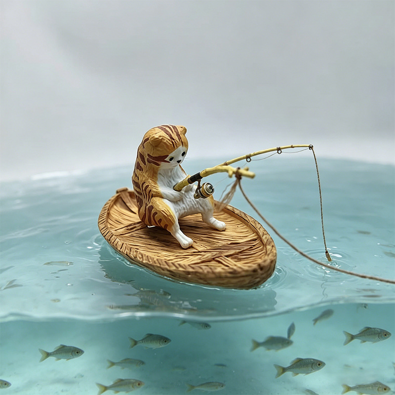 Creative Cat Fishing Boat Aqua - Aquarium Marina ulasan dan harga