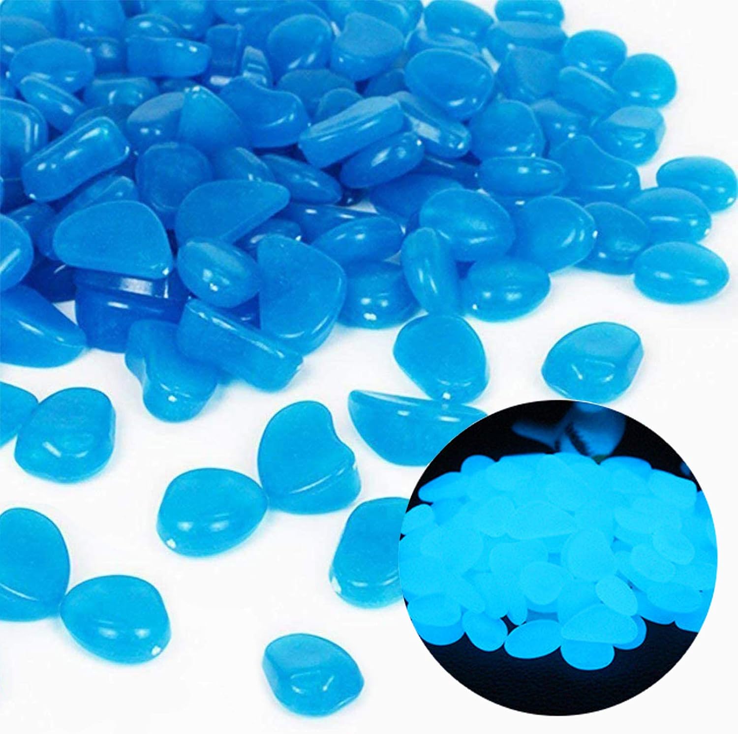 Fish Tank Rocks Glow Blue Pebb - Aquarium Marine Stone ulasan dan harga
