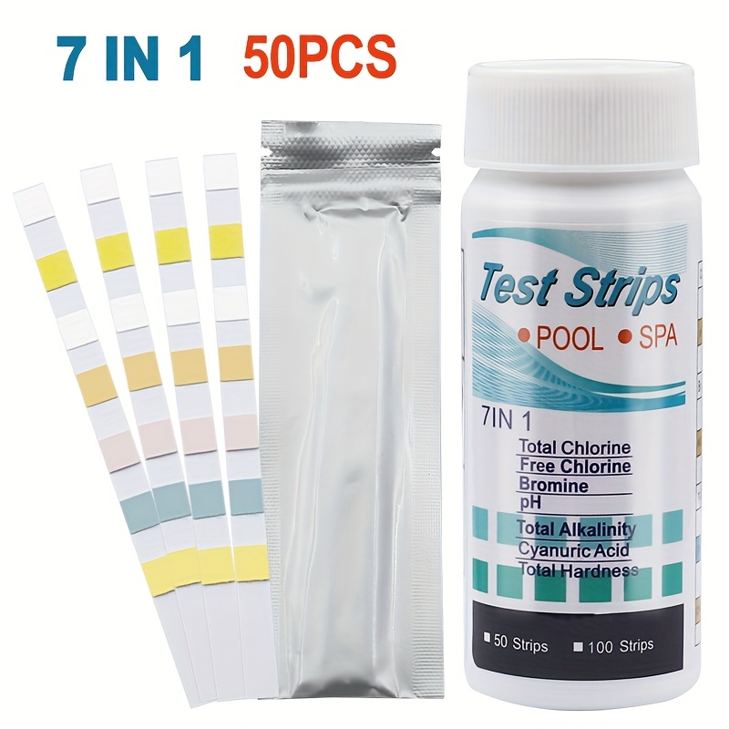 7-in-1 50/100pcs Swimming Pool - Marine Aquarium Water Testing ulasan dan harga