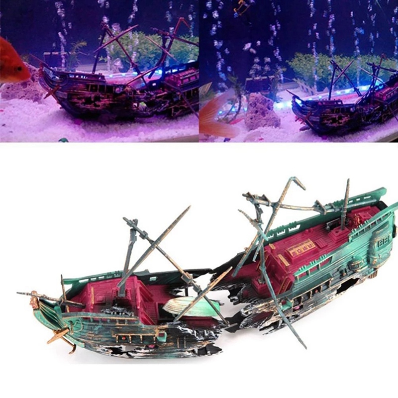 Large Aquarium Shipwreck Decor - Aquarium Marina ulasan dan harga