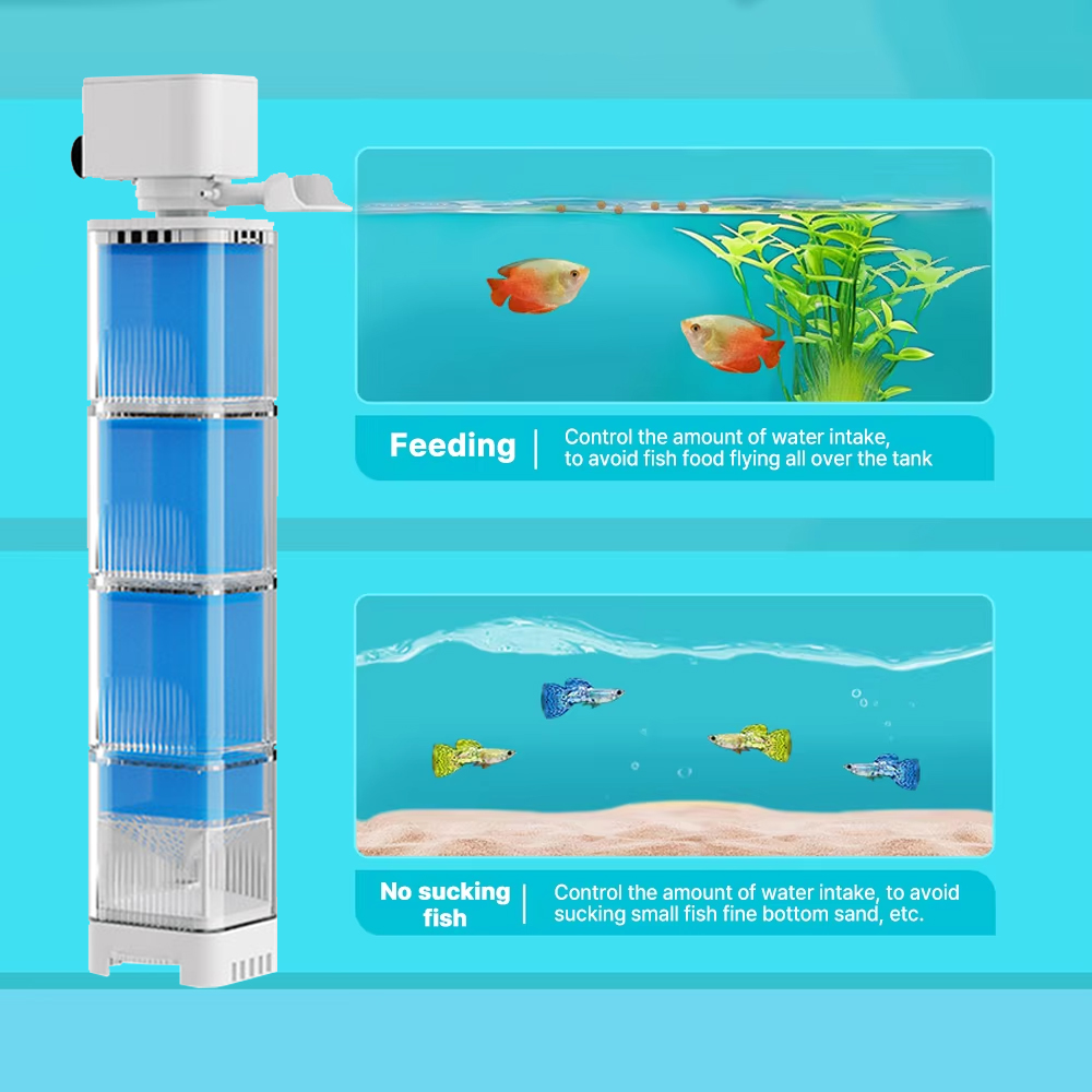 Aquarium Filter Pump Fish Tank - Marine Aquarium Overflow ulasan dan harga