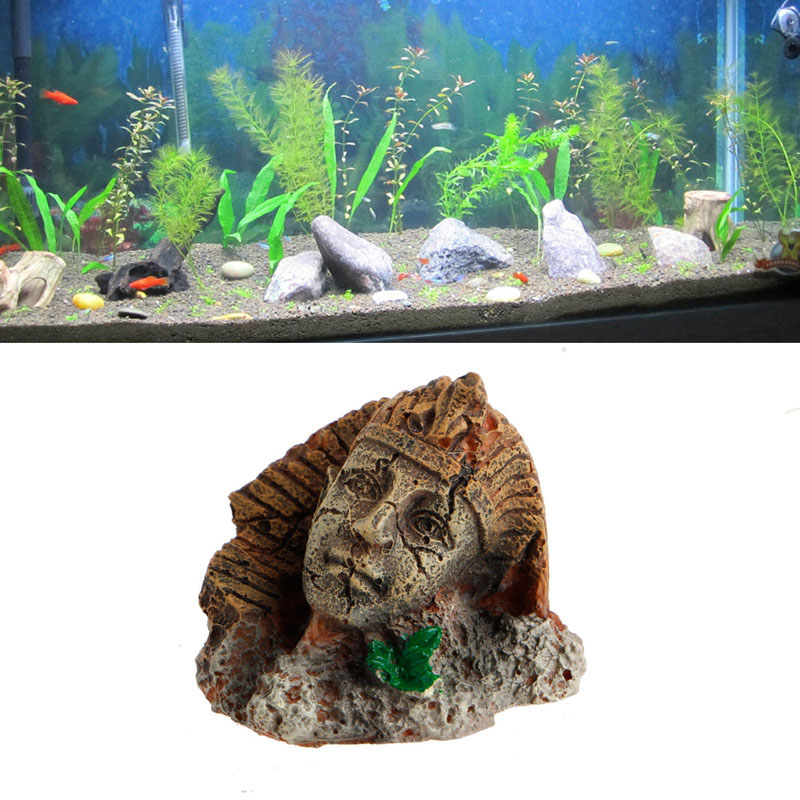 Egyptian Pharaoh Sphinx Resin  - Marine Aquarium For Sale ulasan dan harga